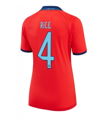 England Declan Rice #4 Replika Udebanetrøje Dame VM 2022 Kortærmet
